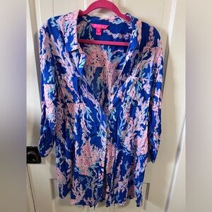 Lilly Pulitzer Natalie swim coverup shirt XL